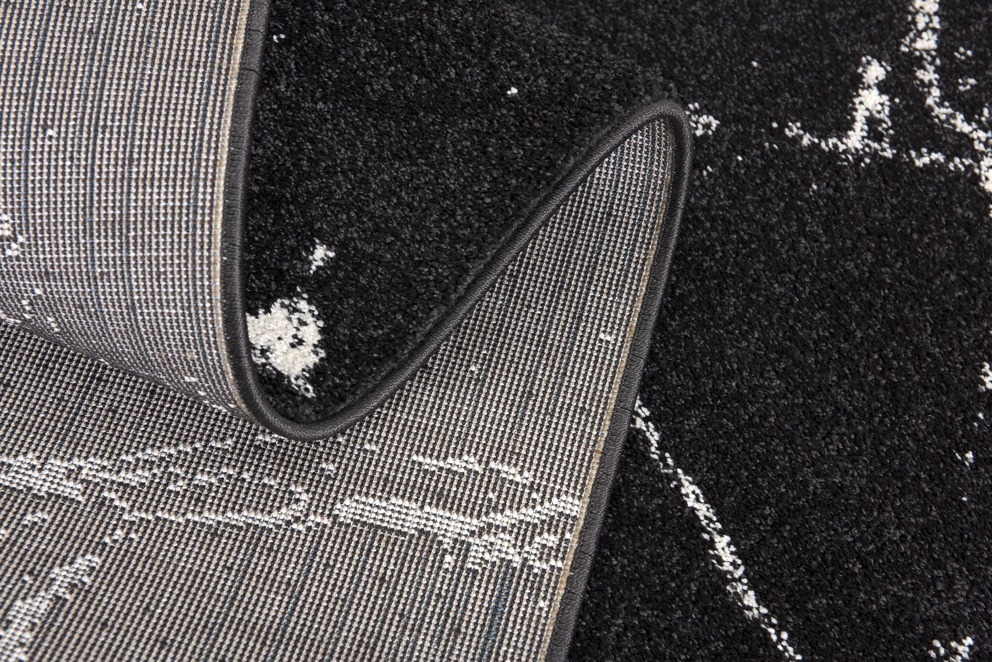 Siah Marble Contemporary Black and White Indoor Rug-5