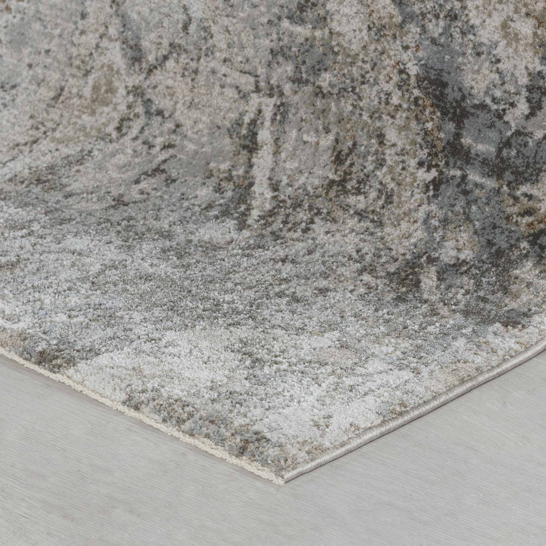 Verona Abstract Distressed Contemporary Beige and Brown Indoor Rug-9
