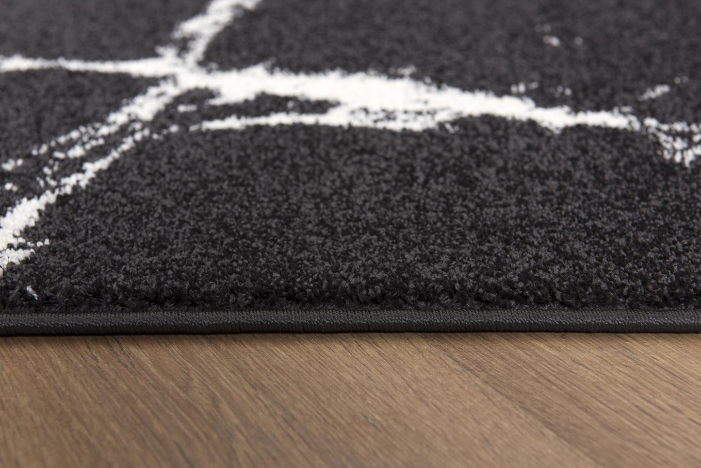 Siah Marble Contemporary Black and White Indoor Rug-6