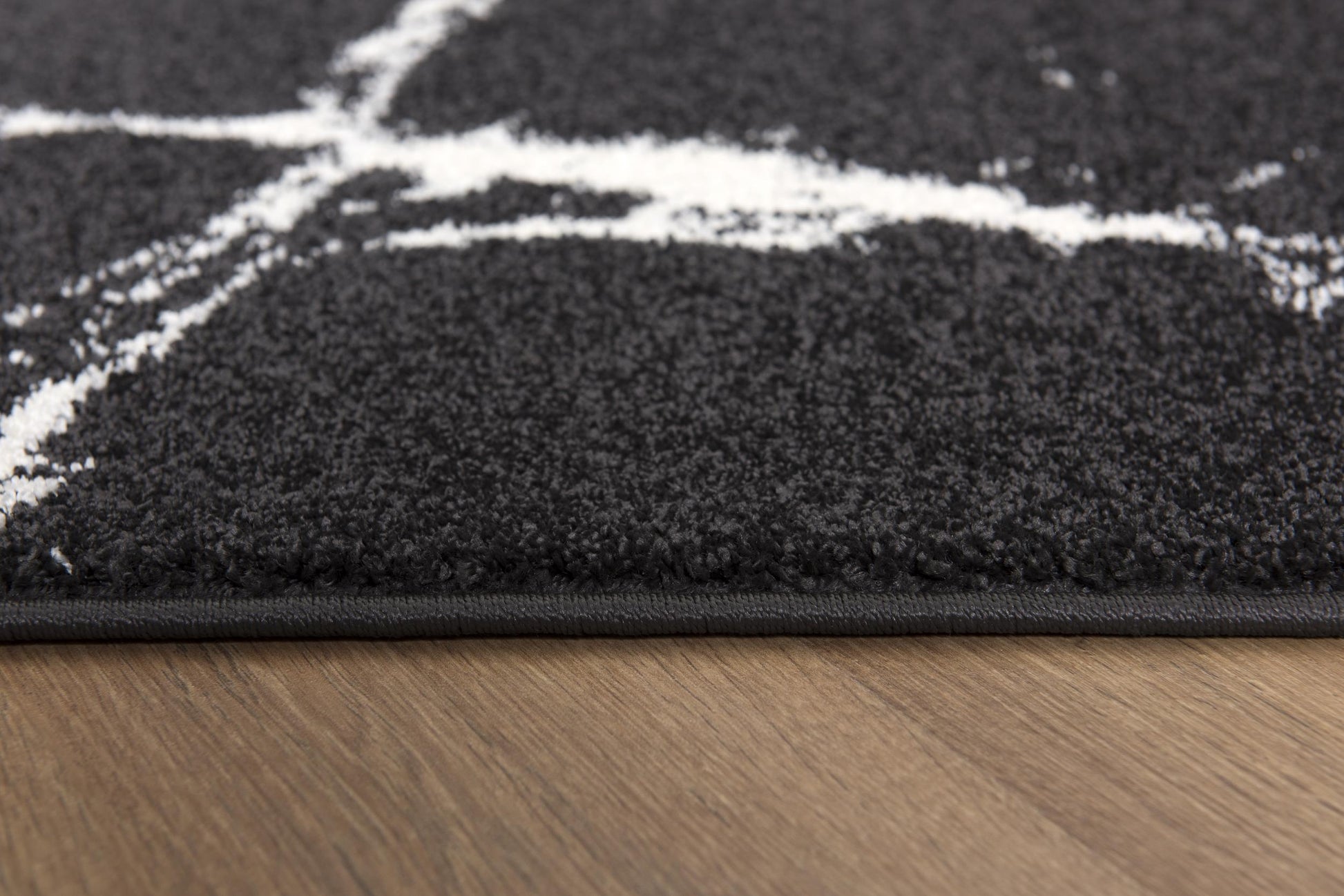 Siah Marble Contemporary Black and White Indoor Rug-6
