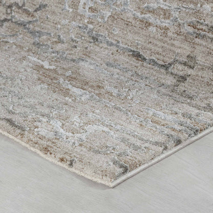 Elio Abstract Distressed Contemporary Beige and Brown Indoor Rug