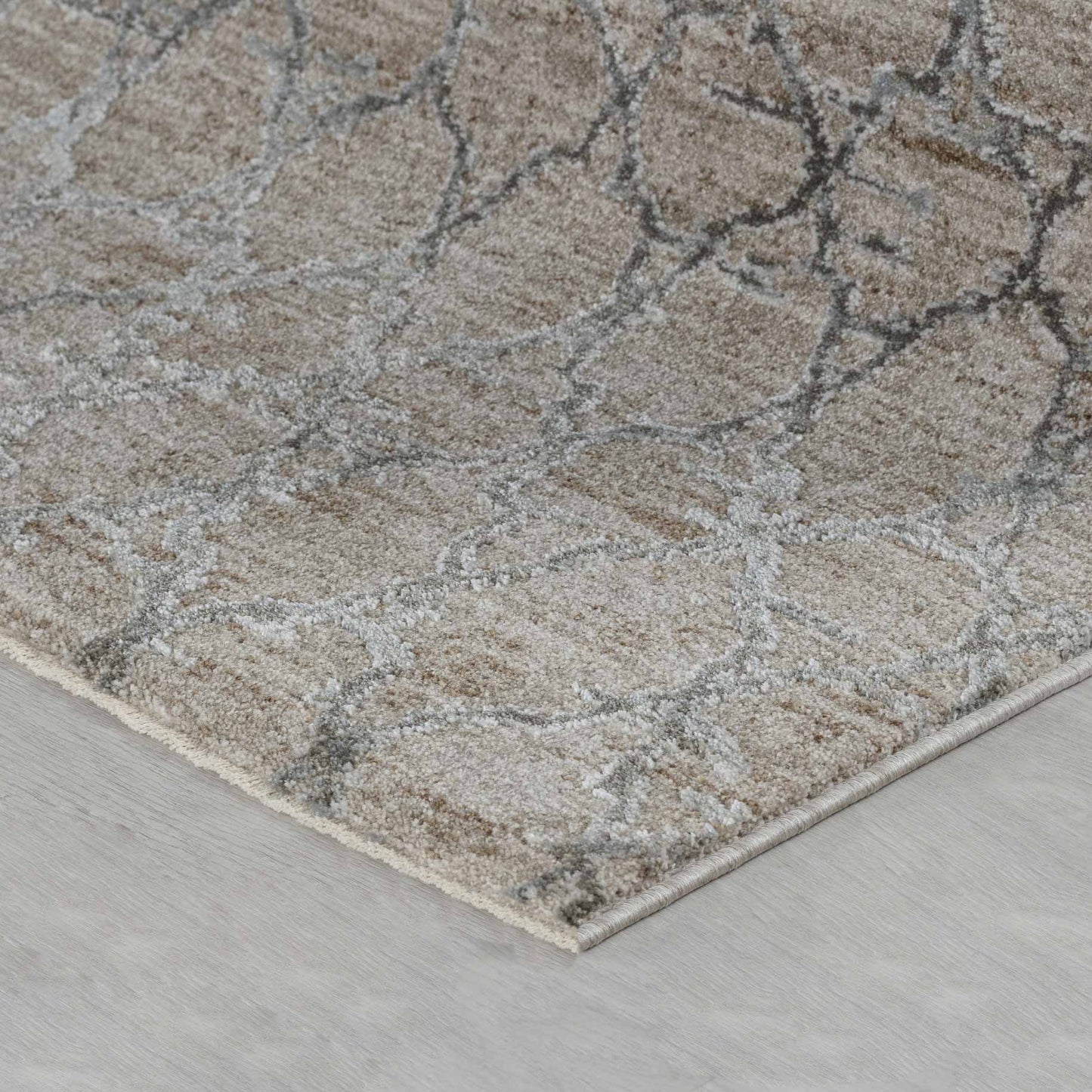 Aeris Geometric Contemporary Beige and Brown Indoor Rug