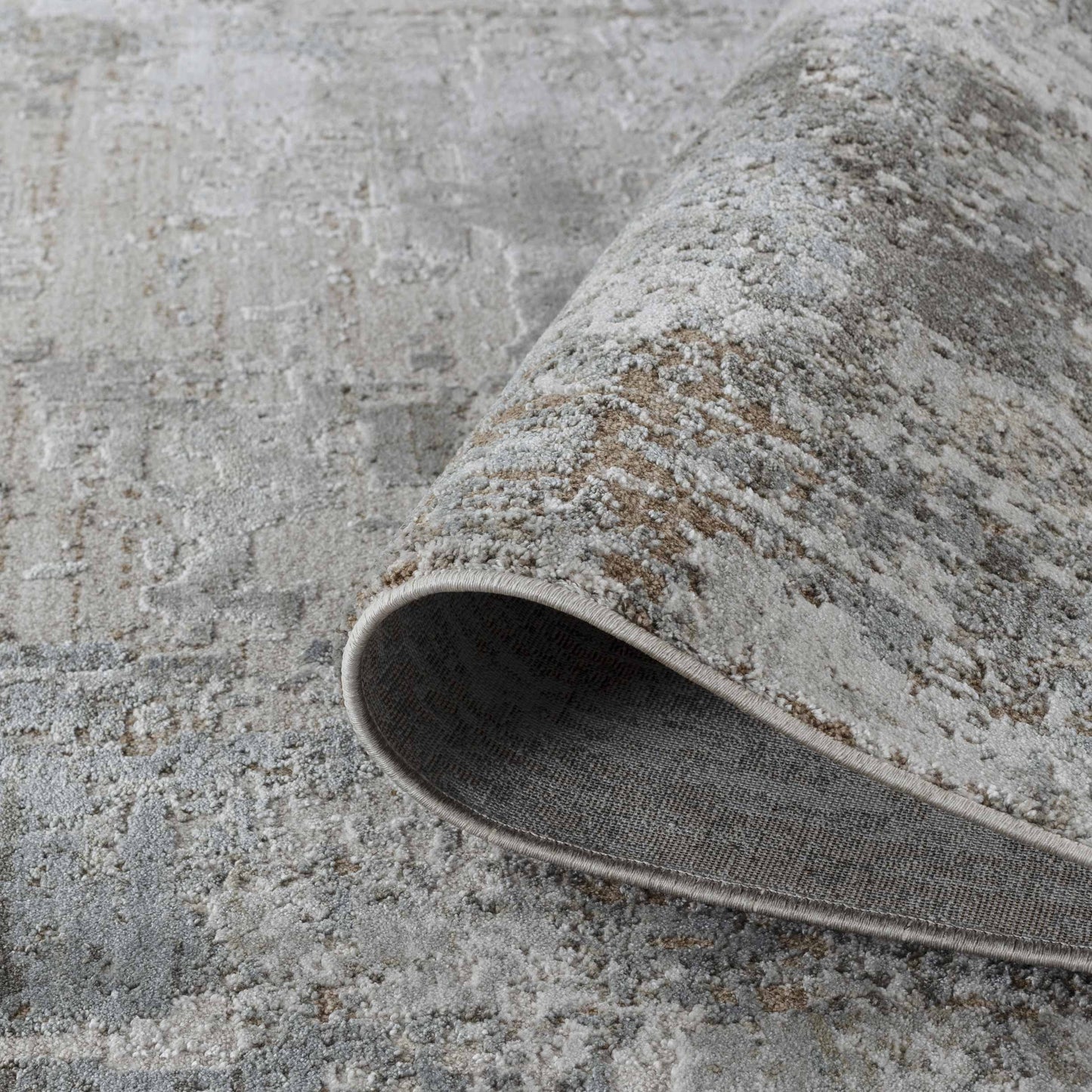 Verona Abstract Distressed Contemporary Beige and Brown Indoor Rug-10