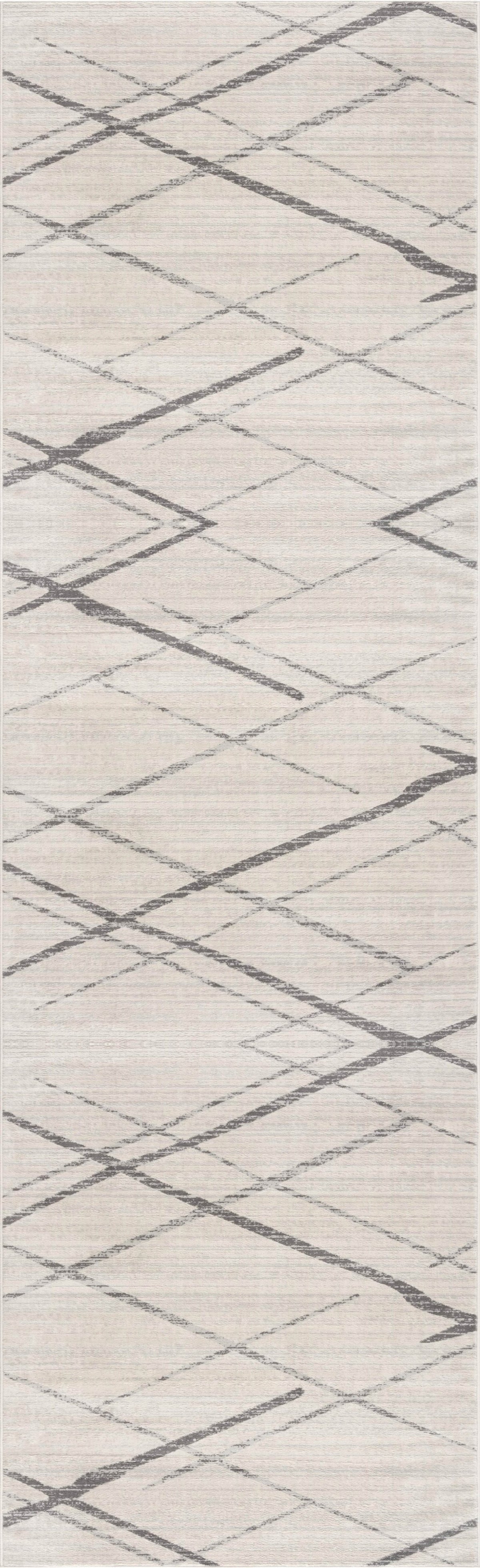 Nira Abstract Contemporary Beige and Grey Indoor Rug