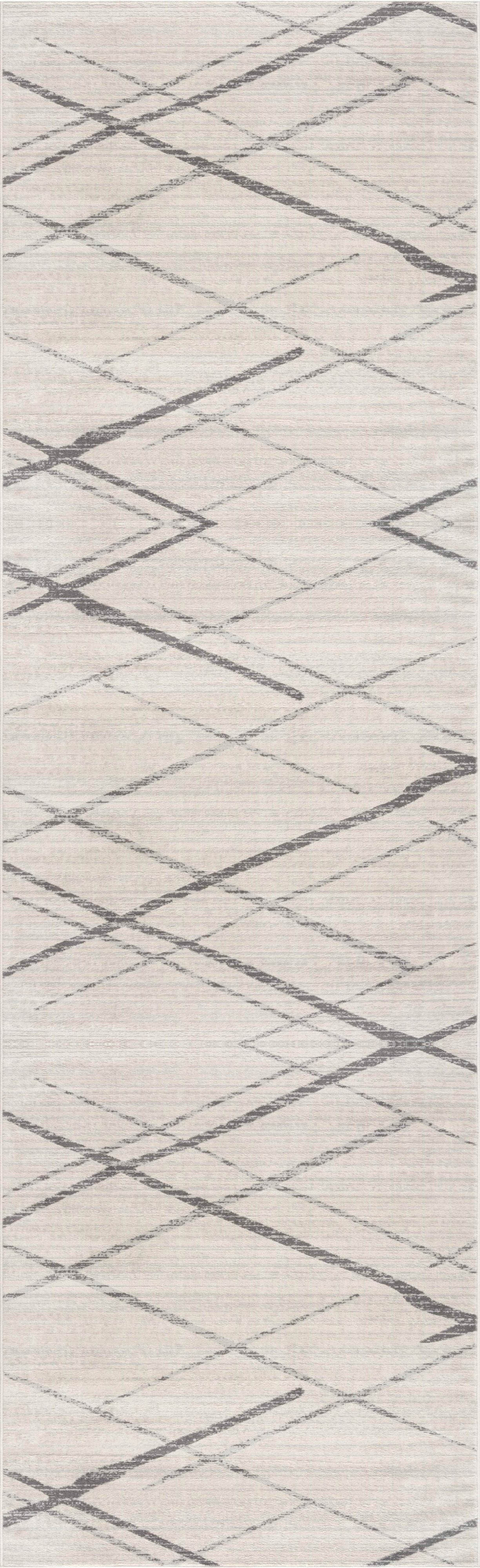 Nira Abstract Contemporary Beige and Grey Indoor Rug