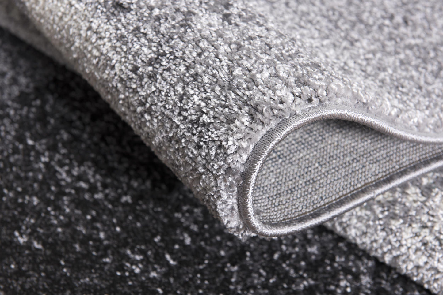 Riwaq Abstract Contemporary Grey and Blue Indoor Rug