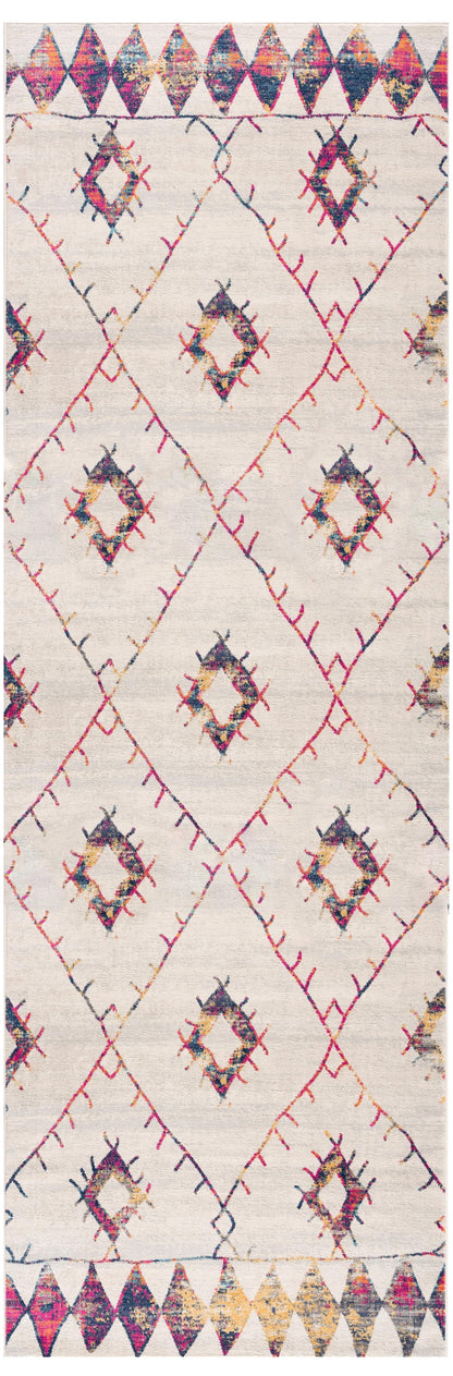 Kenza Boho Traditional Beige Indoor Rug