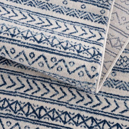 Havana Collection Traditional Southwestern Area Rug and Runner - Navy Blue