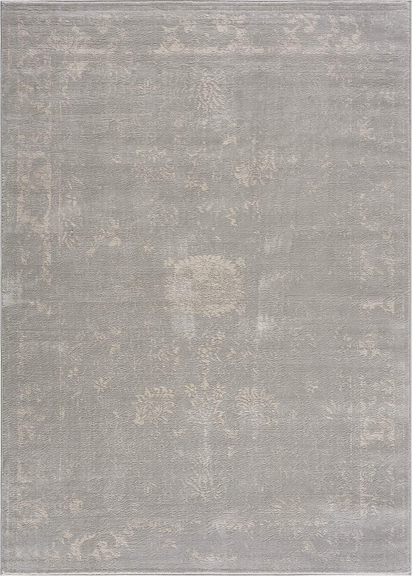 Safir Abstract Contemporary Grey and Beige Indoor Rug-1