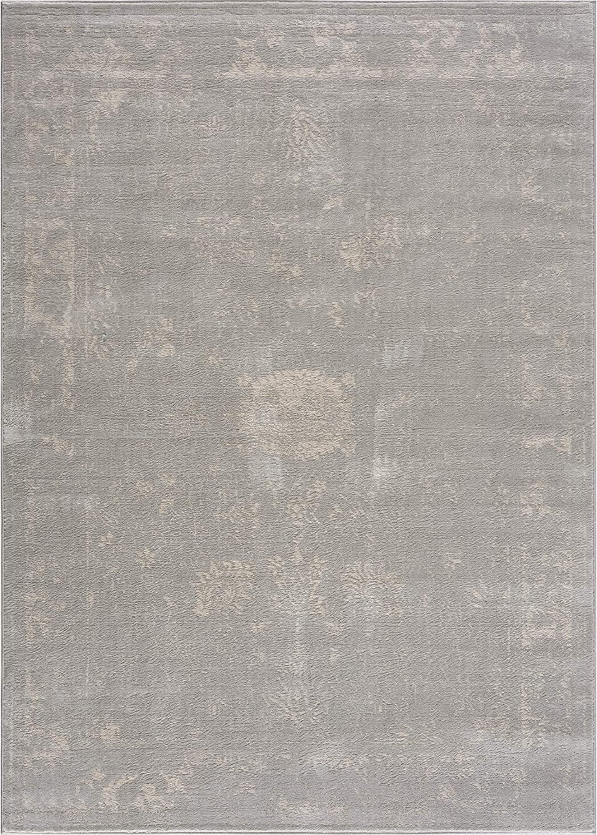 Safir Abstract Contemporary Grey and Beige Indoor Rug-1