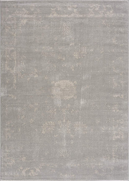 Safir Abstract Contemporary Grey and Beige Indoor Rug-1