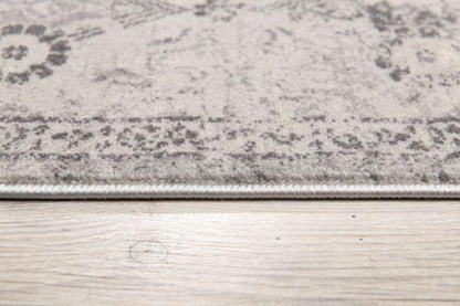 Havana Collection Traditional Damask Area Rug and Runner - Grey