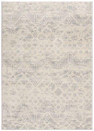 Liora Damask Traditional Grey Indoor Rug