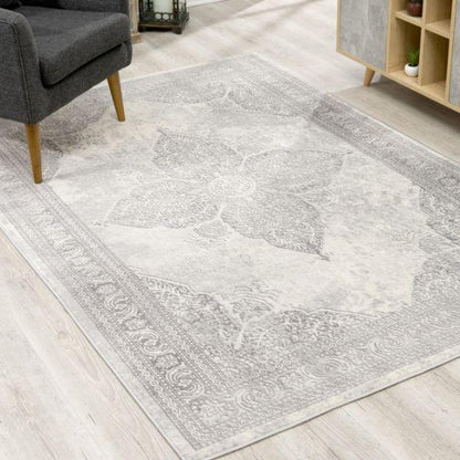 Havana Collection Traditional Oriental Area Rug and Runner - Grey