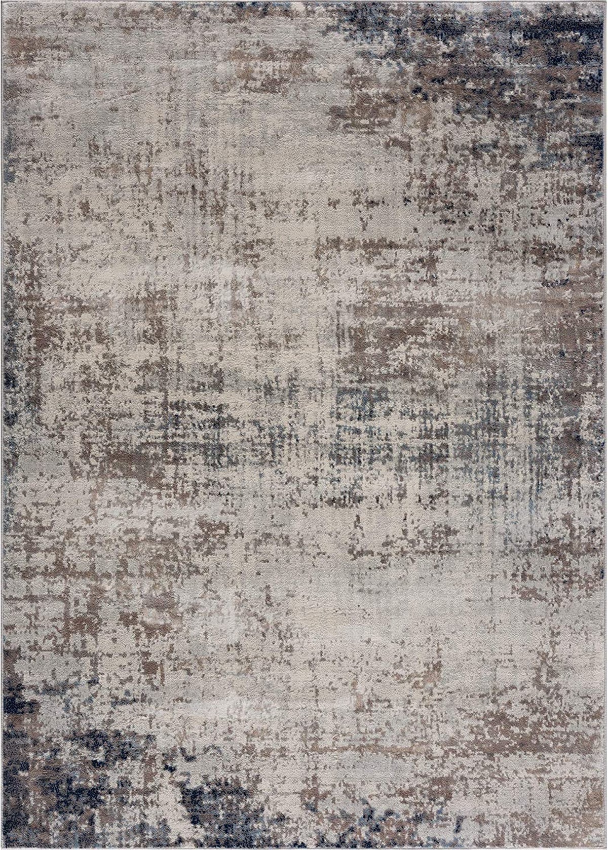 Maru Abstract Contemporary Blue Indoor Rug