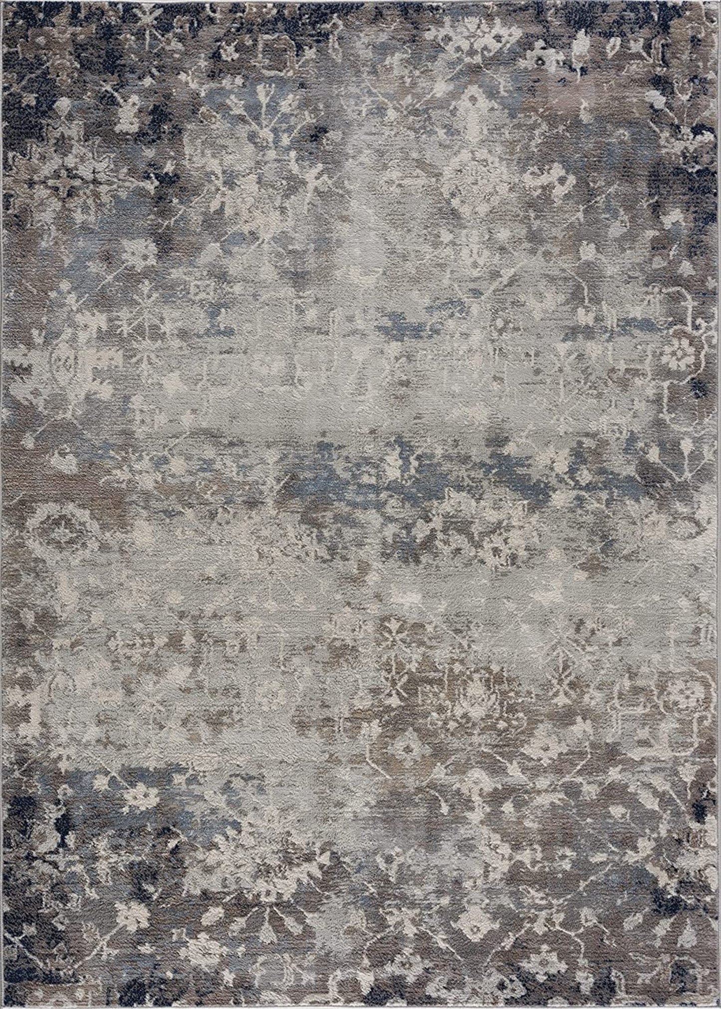 Sahir Oriental Contemporary Blue Indoor Rug-1