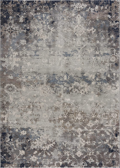 Sahir Oriental Contemporary Blue Indoor Rug-1