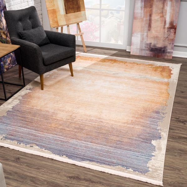 Tapis beige lever de soleil abstrait Amalfi