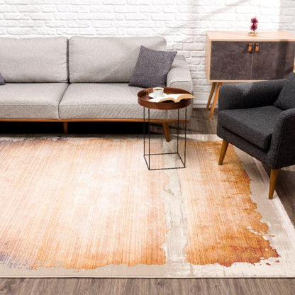 Amalfi Collection Modern Abstract Area Rug And Runner, Beige