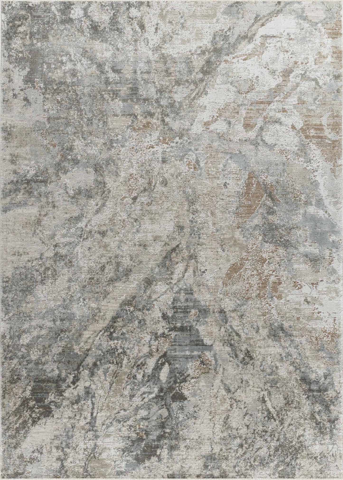 Arden Abstract Contemporary Beige and Brown Indoor Rug