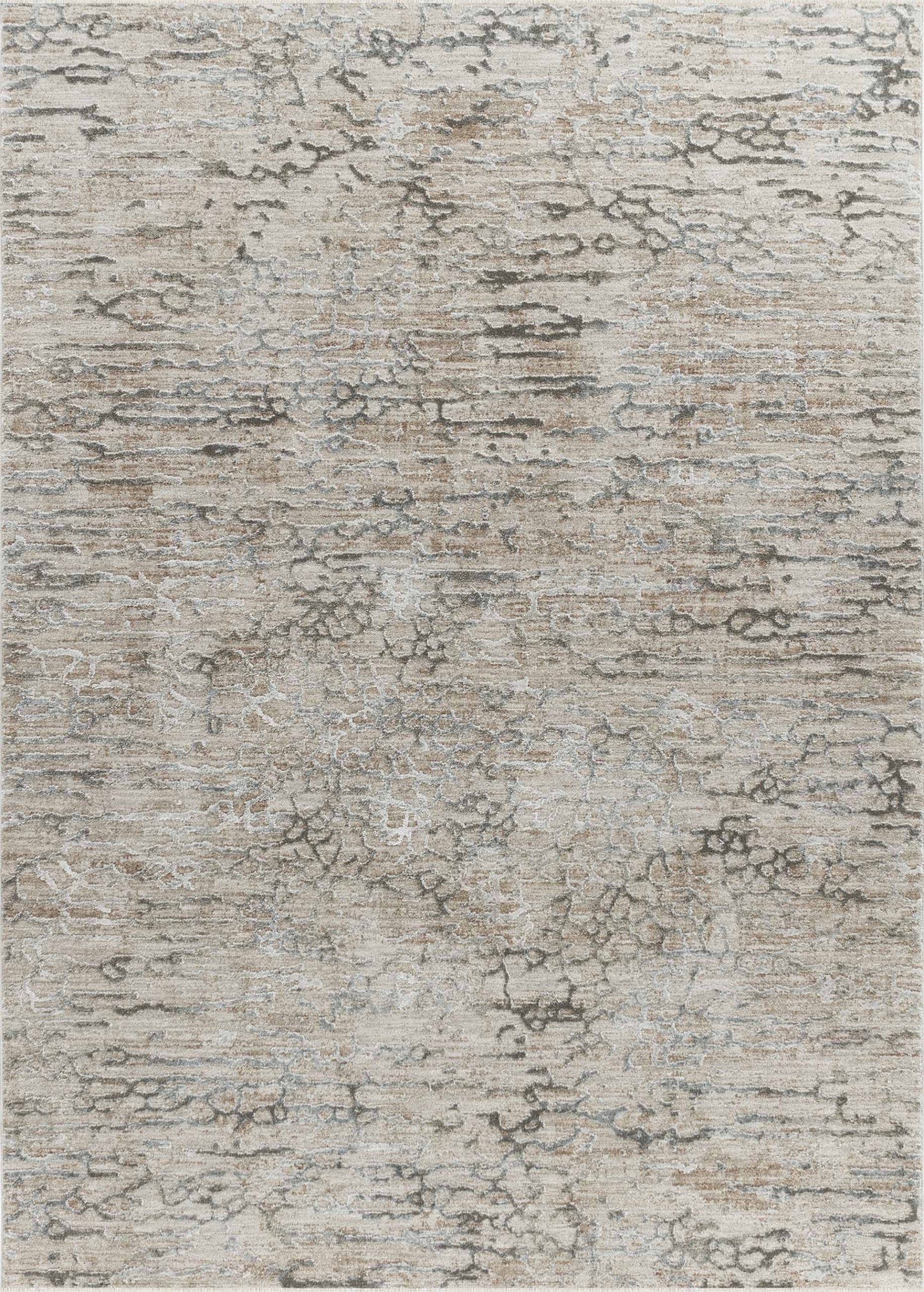Elio Abstract Distressed Contemporary Beige and Brown Indoor Rug