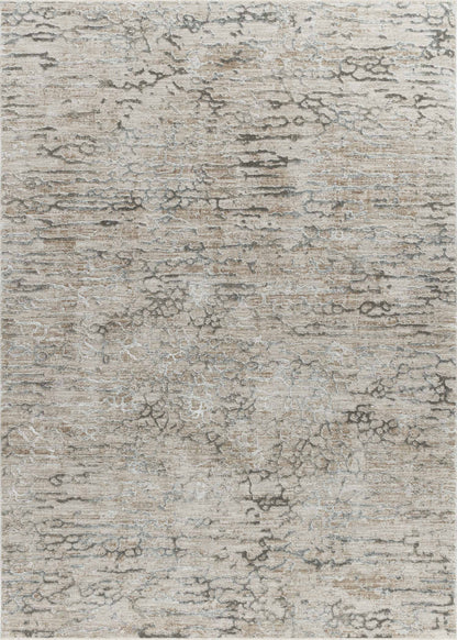 Elio Abstract Distressed Contemporary Beige and Brown Indoor Rug