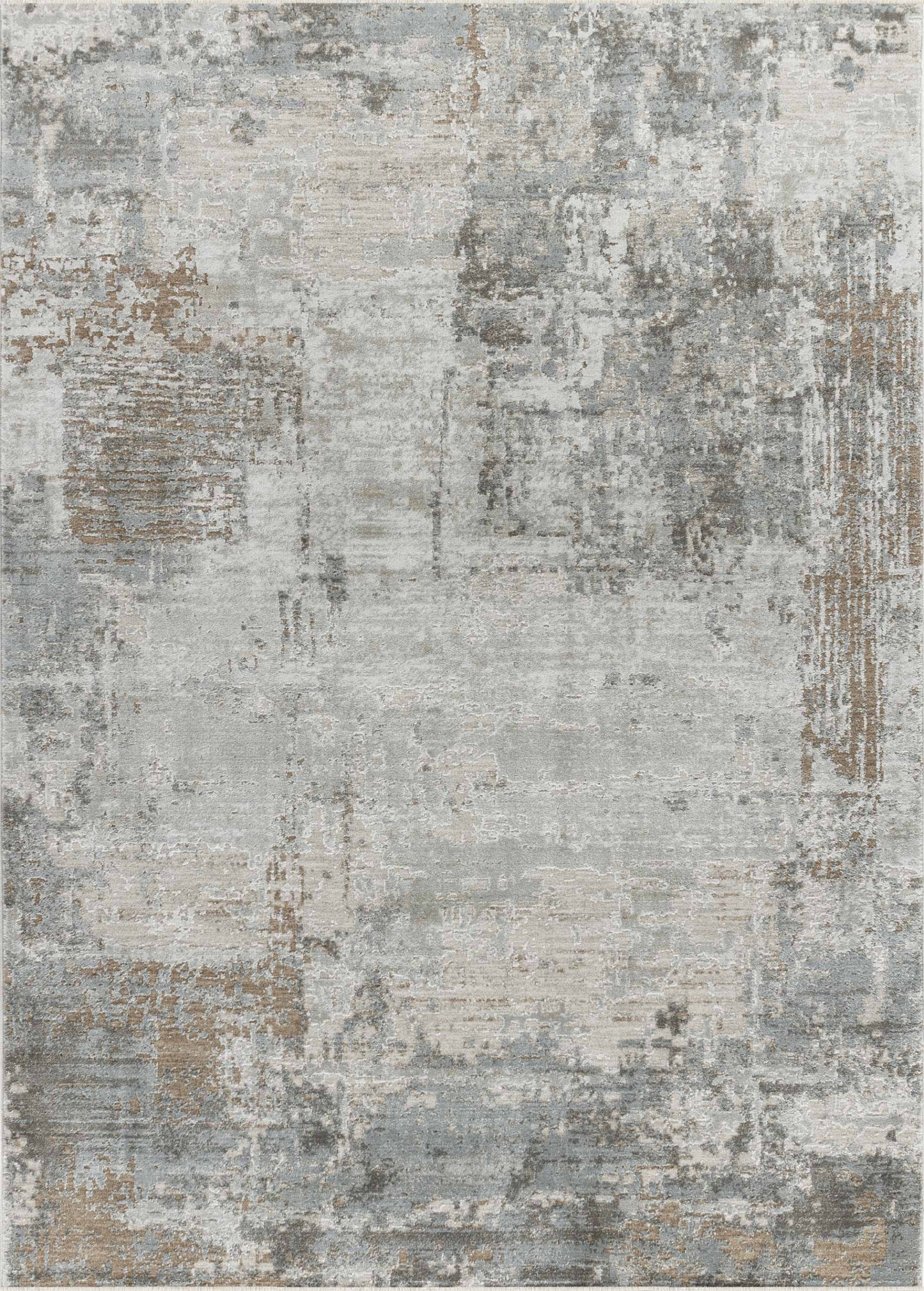 Verona Abstract Distressed Contemporary Beige and Brown Indoor Rug-1