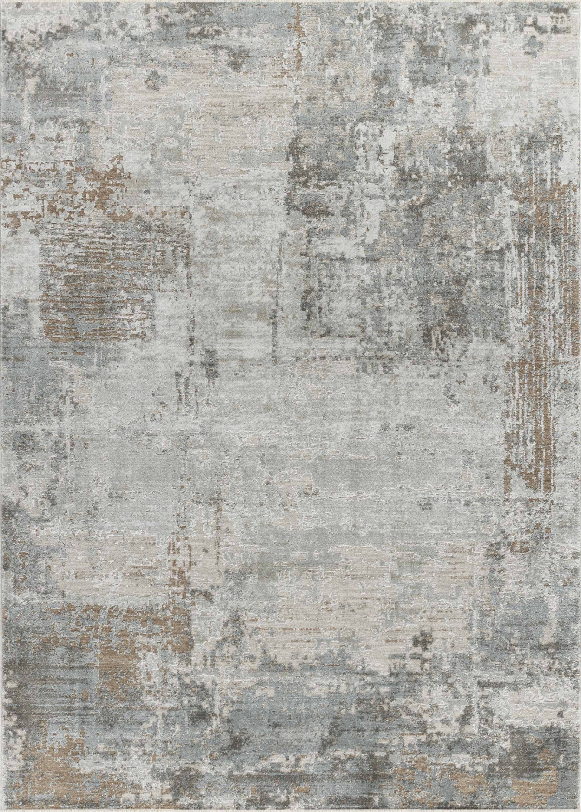 Verona Abstract Distressed Contemporary Beige and Brown Indoor Rug-1