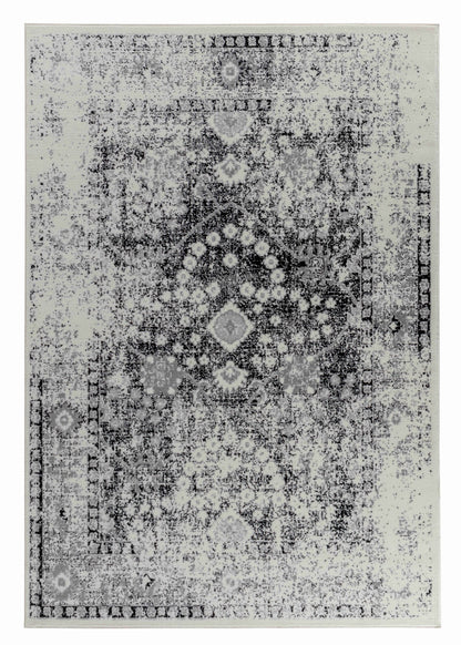 Tapis noir vieilli oriental Sakarya