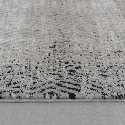 Ihsan Geometric Traditional Brown and Black Indoor Rug