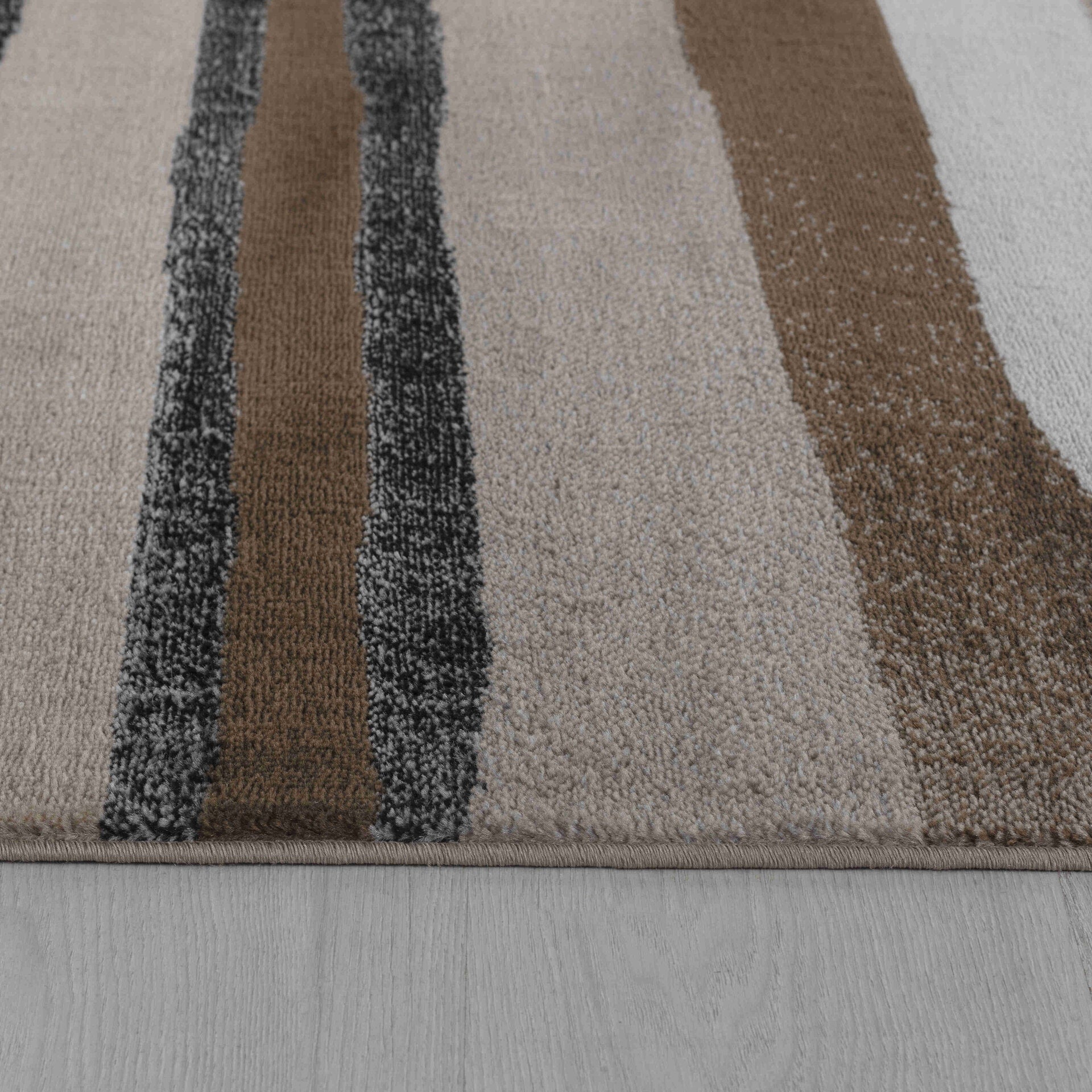 Zaman Abstract Contemporary Brown Indoor Rug-6