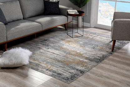 Capri Collection Modern Abstract Area Rug and Runner, Grey
