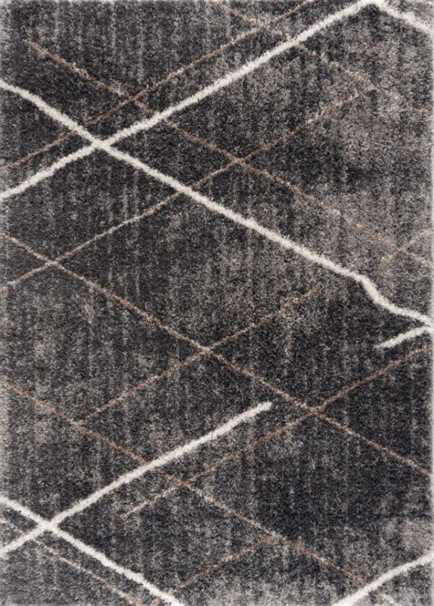 Arden Geometric Comtemporary Grey and White Indoor Rug