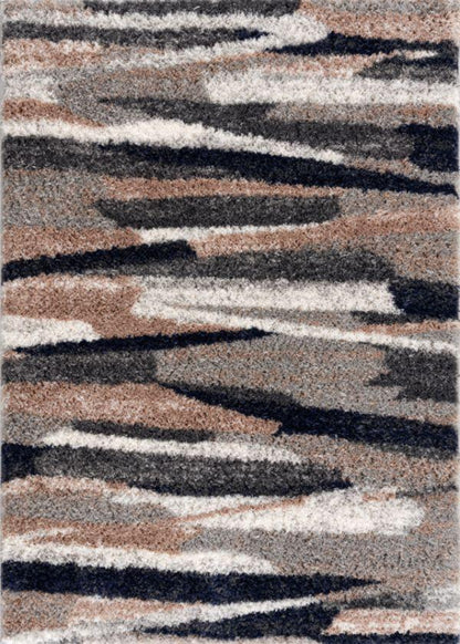 Cinder Abstract Contemporary Beige and Grey Indoor Rug