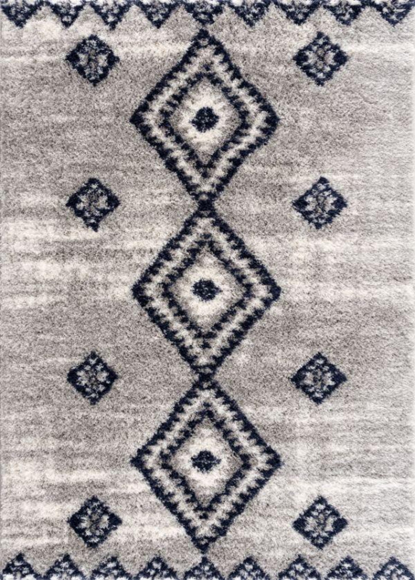 Azel Moroccan Contemporary Grey and Blue Indoor Rug-1