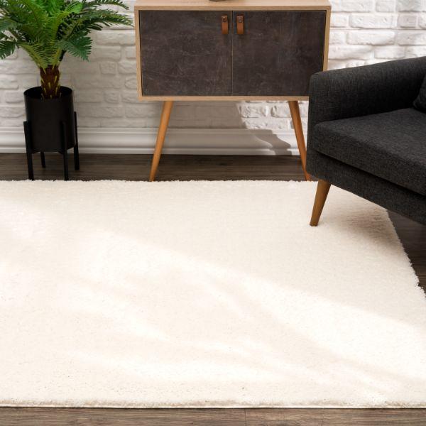 Asahi Solid Contemporary Beige Indoor Rug-4