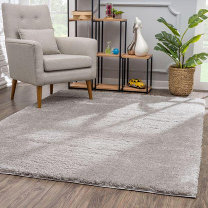 Asahi Solid Contemporary Grey Indoor Rug-2