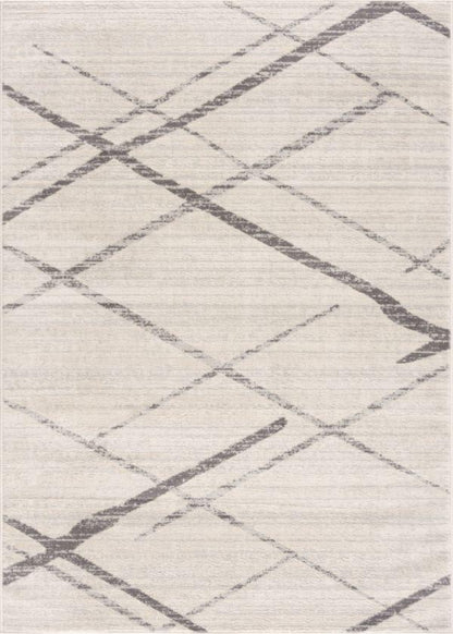 Nira Abstract Contemporary Beige and Grey Indoor Rug
