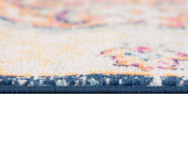 Floria Floral Medallion Traditional Pink and Cream Indoor Rug