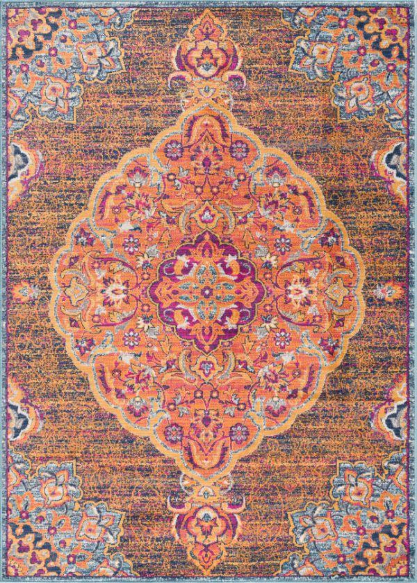 Tapis rouille moderne sud-ouest Savannah