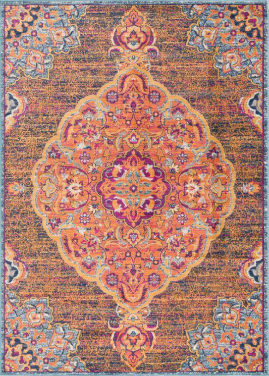 Tapis rouille moderne sud-ouest Savannah