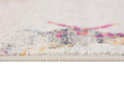 Savannah Collection Modern Southwestern Area Rug And Doormat, Cream