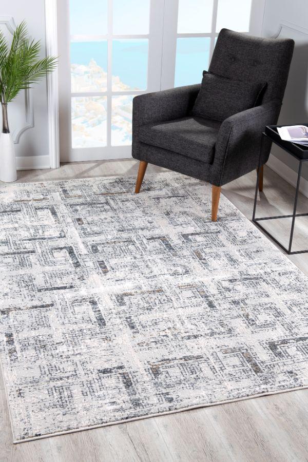 Tapis gris moderne scandinave Mirage