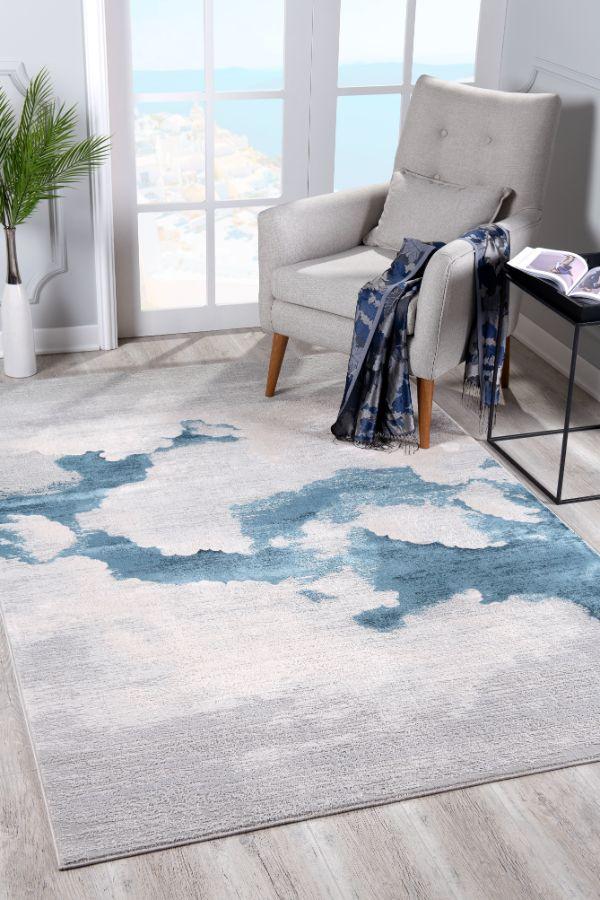Tapis Mirage Cloud River Bleu