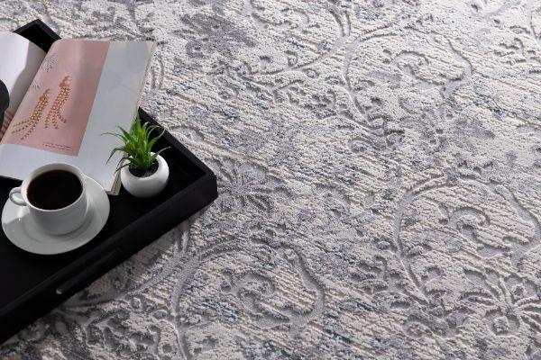 Oasis Collection Modern Abstract Area Rug, Cream