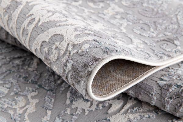 Oasis Collection Modern Damask Area Rug and Doormat, Cream