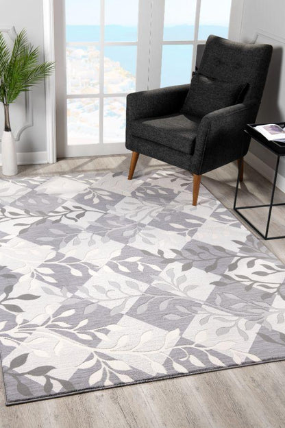 Laurel Botanical Transitional Beige and Grey Indoor Rug-2