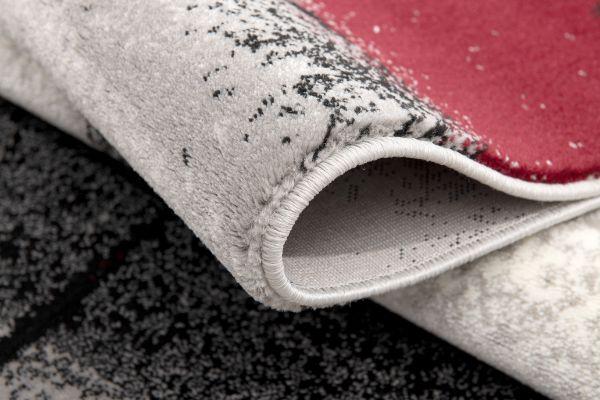 Kyma Abstract Contemporary Grey and Red Indoor Rug-7
