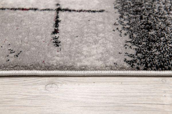 Kyma Abstract Contemporary Grey and Red Indoor Rug-8