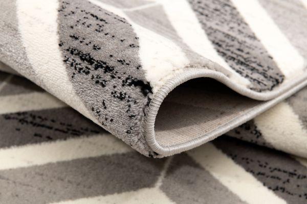 Kirei Chevron Contemporary Grey and Beige Indoor Rug-6